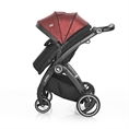 Combi Stroller ADRIA with footcover BLACK&RED